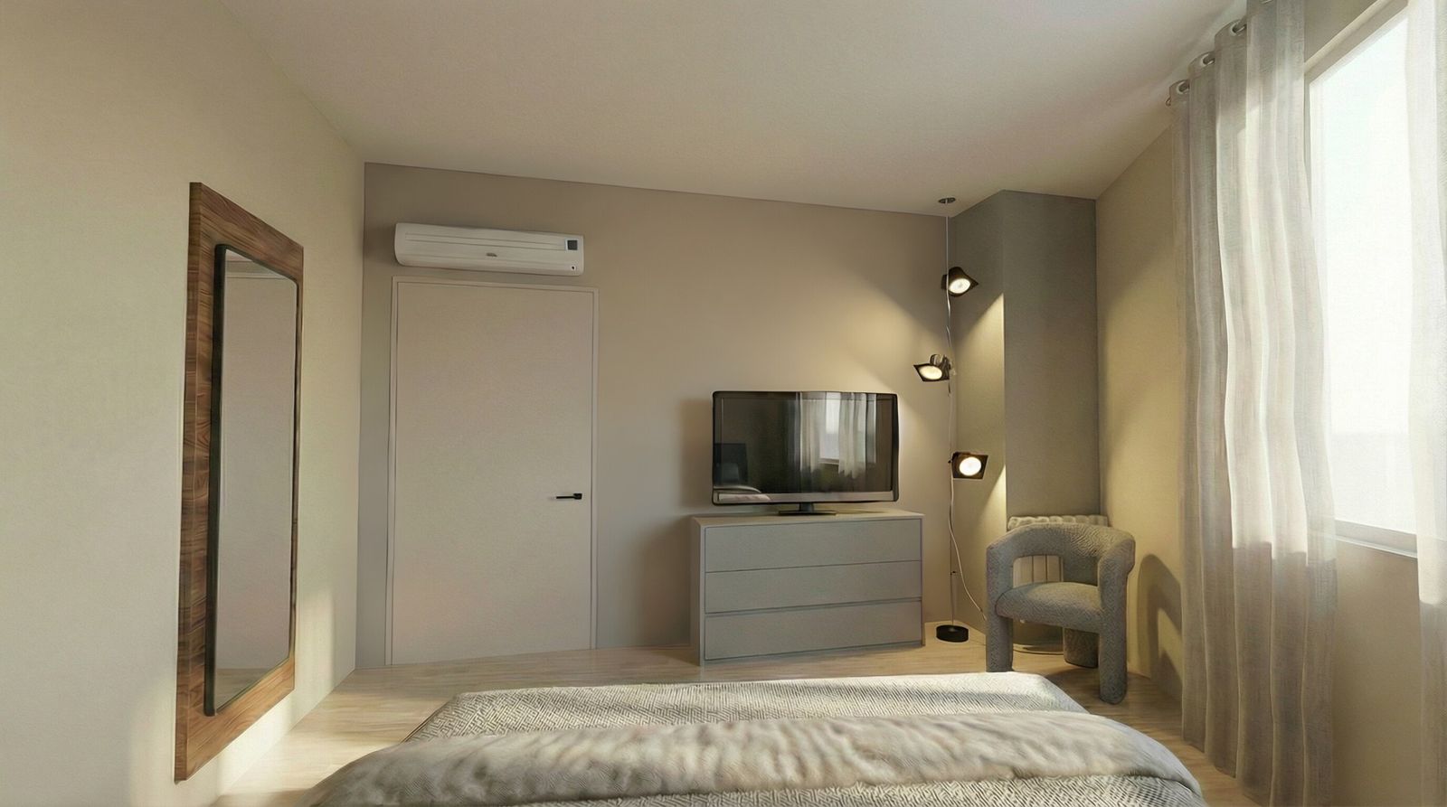 Camera da letto di design progettata da SESAAN a Moncalieri, Torino